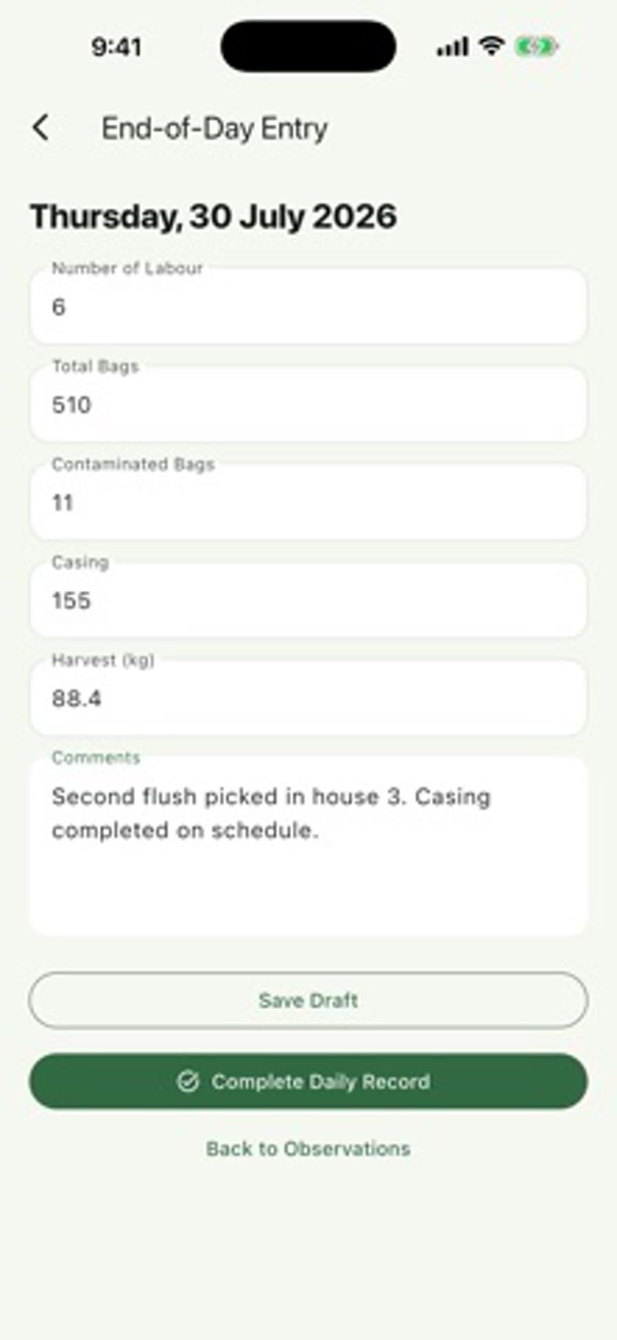 Ager Mushroom Farm photo observations